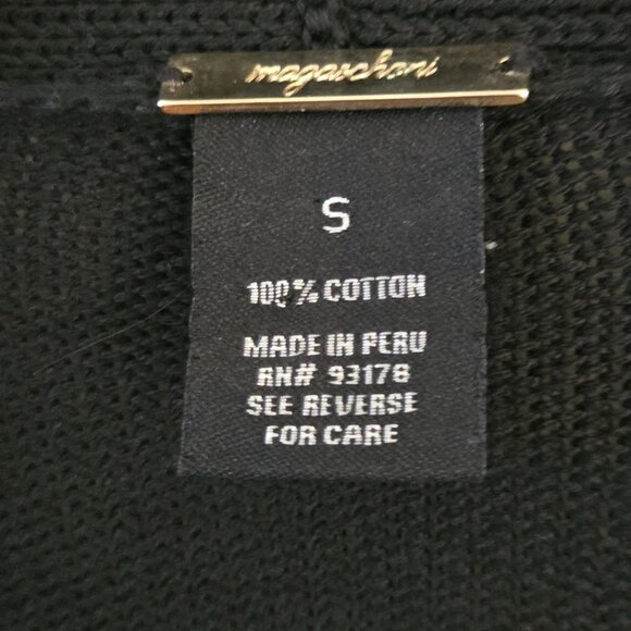 Magaschoni Designer Charcoal Sustainable Cotton Cardigan Sweater Size S - Picture 4 of 4